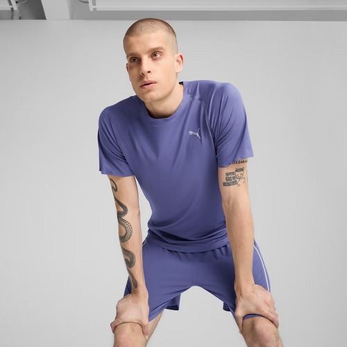 Férfi futópóló PUMA Run Cloudspun Tee kék kristály