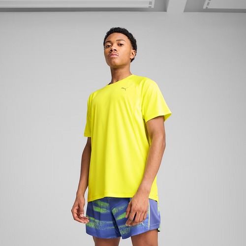 Férfi PUMA Run Velocity Tee Poly lemon sherbert futópóló