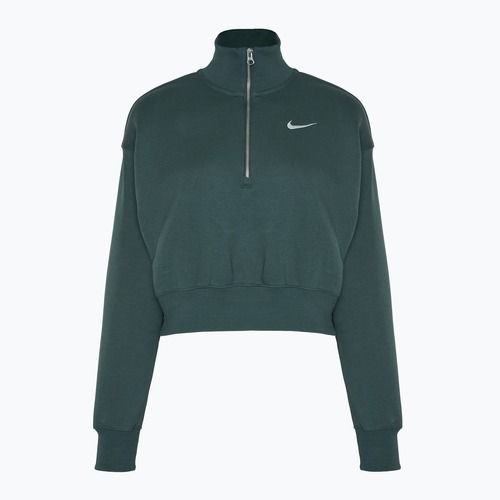 Női Nike Sportswear Phoenix Fleece 1/2 Zip Cropped szüreti zöld/ vitorlás pulóver, női Nike Sportswear Phoenix Fleece 1/2 Zip Cropped