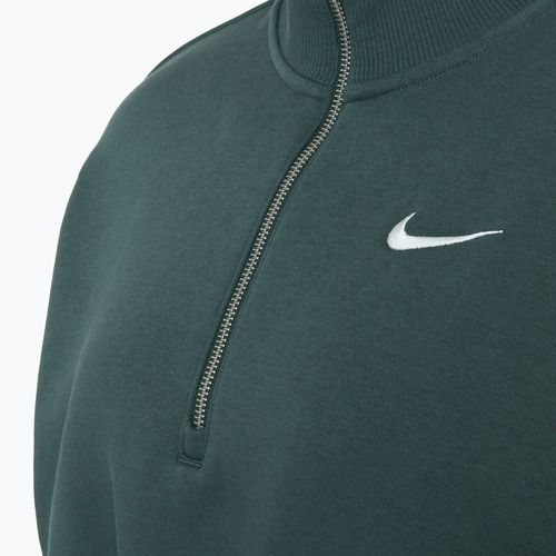 Női Nike Sportswear Phoenix Fleece 1/2 Zip Cropped szüreti zöld/ vitorlás pulóver, női Nike Sportswear Phoenix Fleece 1/2 Zip Cropped