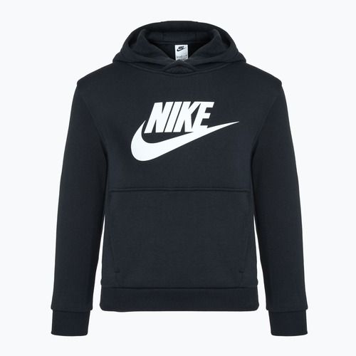 Gyermek Nike Club Fleece kapucnis pulóver fekete/fehér