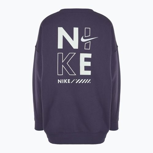 Női Nike Sportswear Oversized Crew-Neck pulóver sötét mazsola