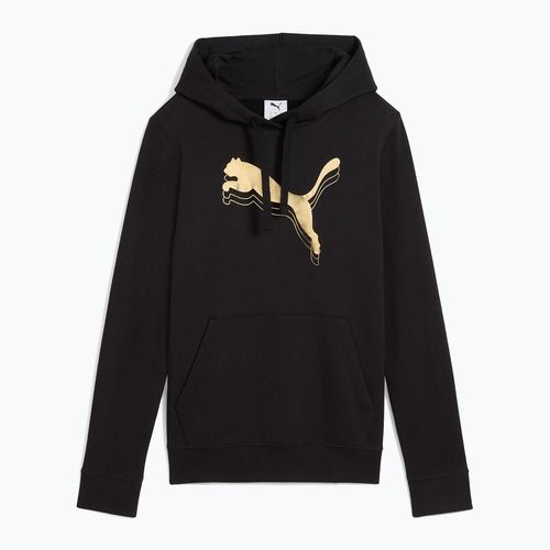 Női pulóver PUMA ESS Metalic Hoodie TR puma fekete/metál arany