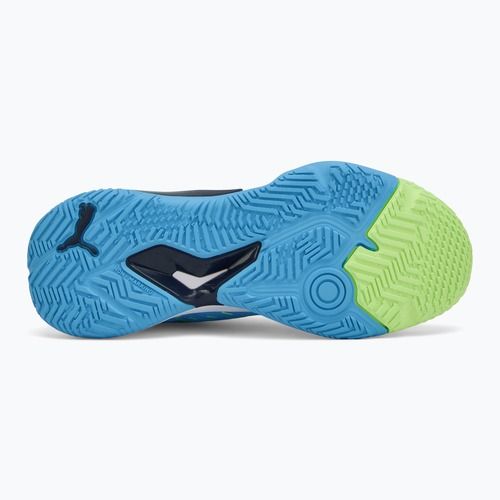 Férfi beltéri sportcipő PUMA Solarstrike III luminous blue/club navy/fizzy alma