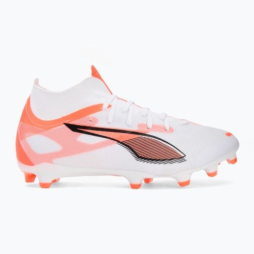 Férfi futballcipő PUMA Ultra 5 Match+ FG/AG puma fehér/puma fekete/izzó piros