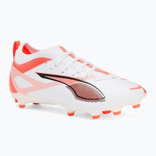 PUMA Ultra 5 Match FG/AG Jr gyermek futballcipő puma fehér/puma fekete/izzó piros