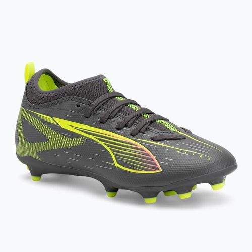 PUMA Ultra 5 Match FG/AG Jr gyermek futballcipő matt öregített ezüst/sárga riasztás/puma öregített ezüst