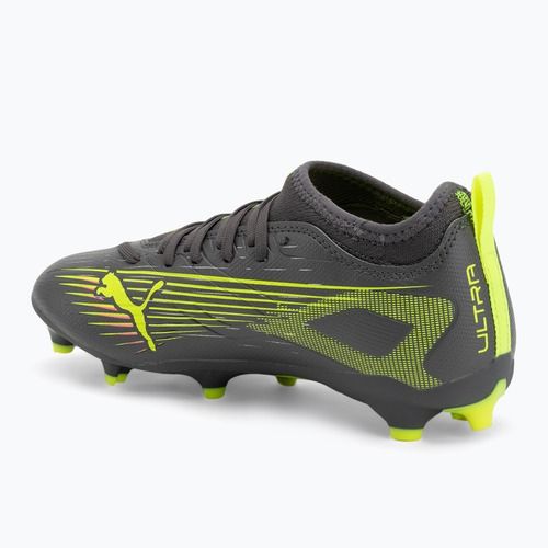 PUMA Ultra 5 Match FG/AG Jr gyermek futballcipő matt öregített ezüst/sárga riasztás/puma öregített ezüst