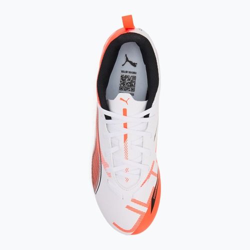 PUMA Ultra 5 Play FG/AG Jr gyermek futballcipő puma fehér/puma fekete/izzó piros