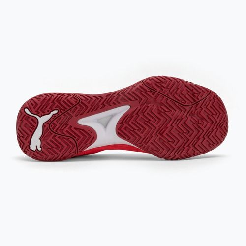 PUMA Accelerate Turbo kézilabdacipő izzó piros/fehér/sötét bíbor/fekete