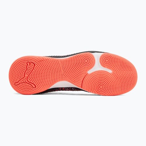 PUMA Future 8 Match IT + Mid gyermek futballcipő puma fekete/ puma fehér/ izzó vörös