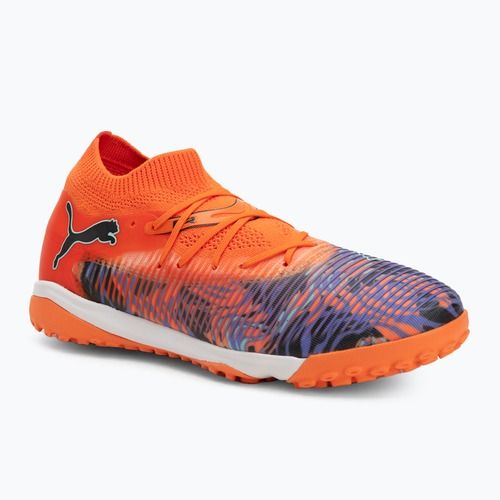 PUMA Future 8 Match Creativity TT narancssárga mák/fekete/sötét ametiszt/elektromos borsmenta gyermek focicipő