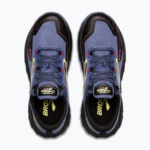 Brooks Cascadia 18 GTX női futócipő szürke kék/fekete/rózsaszín