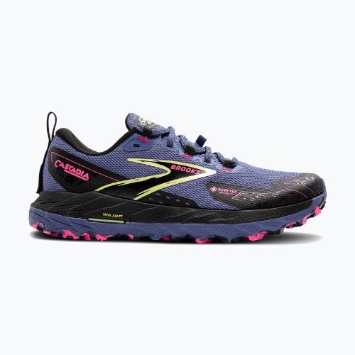 Brooks Cascadia 18 GTX női futócipő szürke kék/fekete/rózsaszín