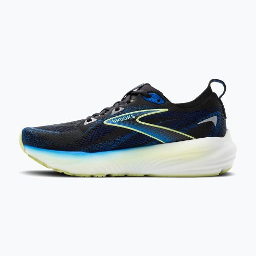 Férfi futócipő Brooks Glycerin 22 wide fit fekete/kobalt/neósárga