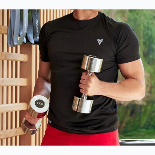 TREXO króm súlyzók 2x7 kg ezüst