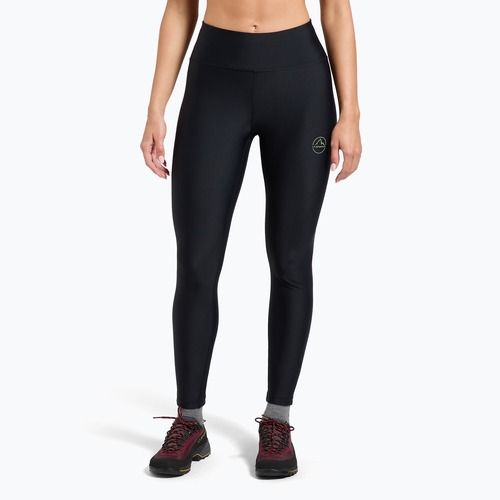 Női hegymászó leggings La Sportiva Aerial fekete / nyárfalevél zöld