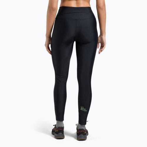 Női hegymászó leggings La Sportiva Aerial fekete / nyárfalevél zöld