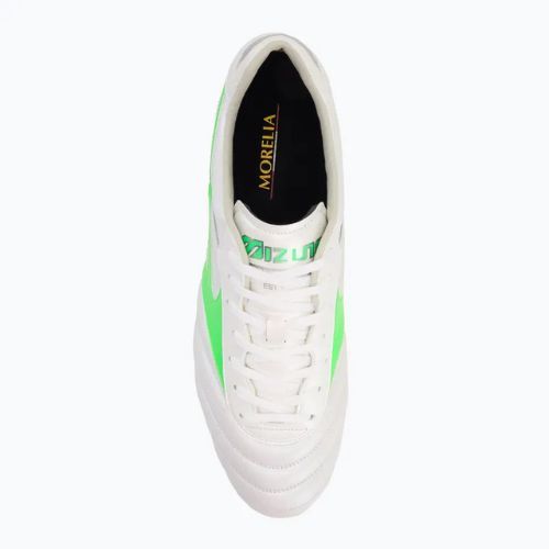 Mizuno Morelia II Elite Md fehér/neonzöld/galaxis ezüst férfi focicipő