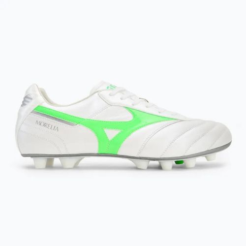 Mizuno Morelia II Elite Md fehér/neonzöld/galaxis ezüst férfi focicipő