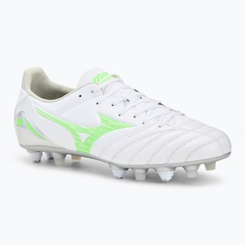 Férfi futballcipő Mizuno Morelia Neo IV Pro Mix fehér/neonzöld/hűvös szürke 3c