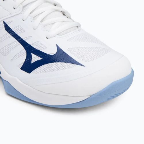 Mizuno Wave Dimension röplabda cipő fehér/harangszínkék/bel air kék