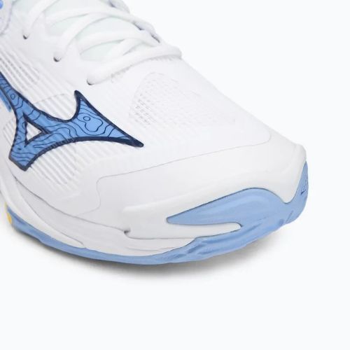 Mizuno Wave Momentum 3 röplabda cipő fehér/balwether kék/bel air kék