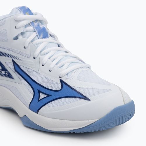 Mizuno Thunder Blade Z Mid röplabdacipő fehér/balwether kék/bel air kék