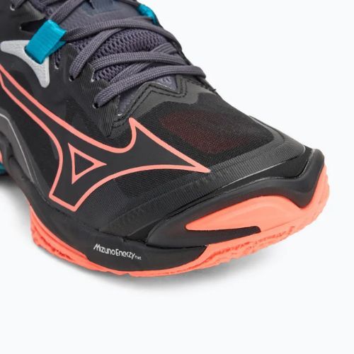 Mizuno Wave Lightning Z8 röplabdacipő fekete/neonlámpa/páva kék