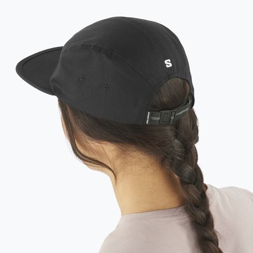 Salomon 5 Panel mély fekete baseball sapka