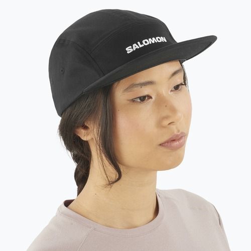 Salomon 5 Panel mély fekete baseball sapka