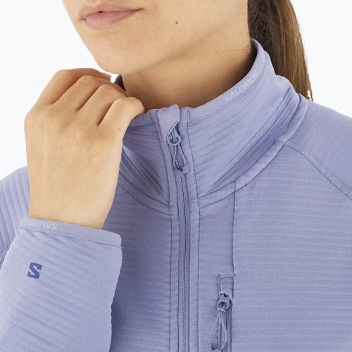 Női trekking dzseki Salomon Lightwarm Full Zip kék gránit