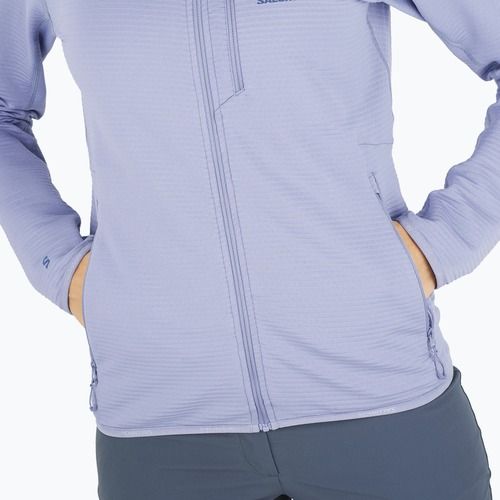 Női trekking dzseki Salomon Lightwarm Full Zip kék gránit