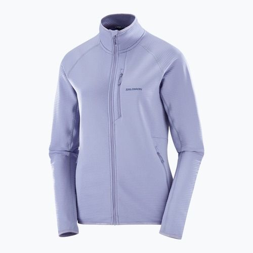 Női trekking dzseki Salomon Lightwarm Full Zip kék gránit