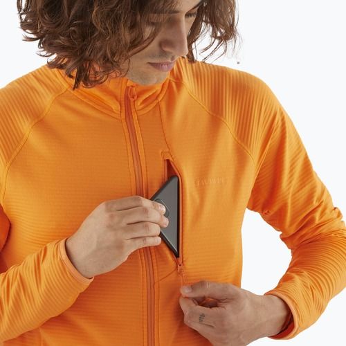 Férfi Salomon Lightwarm Full Zip kurkuma trekking melegítő pulóver