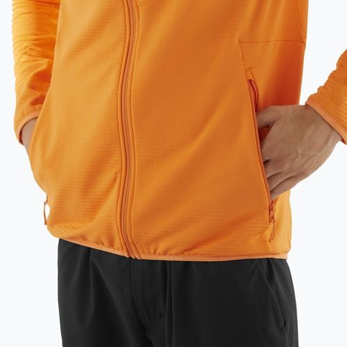 Férfi Salomon Lightwarm Full Zip kurkuma trekking melegítő pulóver