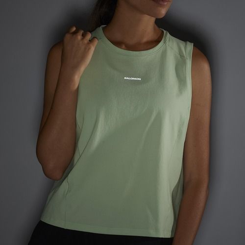 Salomon Trackline Tank női póló sea foam