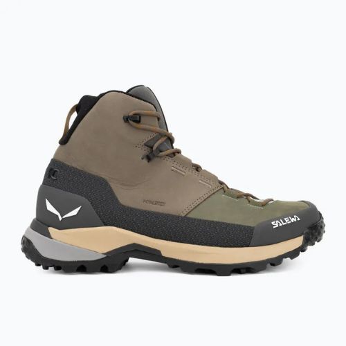 Salewa férfi túrabakancs Puez Leather Mid Ptx bungee kord / onyx