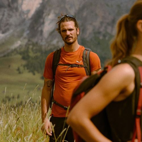 Salewa Puez Dry bombay barna férfi trekking póló