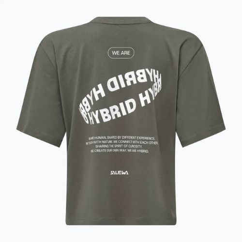 Női Salewa Eagle Hybrid Loose Loose fakó zöld póló