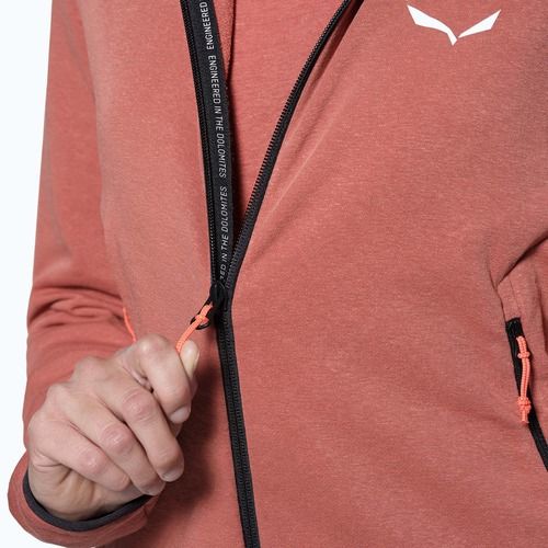 Salewa női trekking pulóver Agner Hemp 2 kapucnis etruscan piros