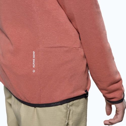 Salewa női trekking pulóver Agner Hemp 2 kapucnis etruscan piros