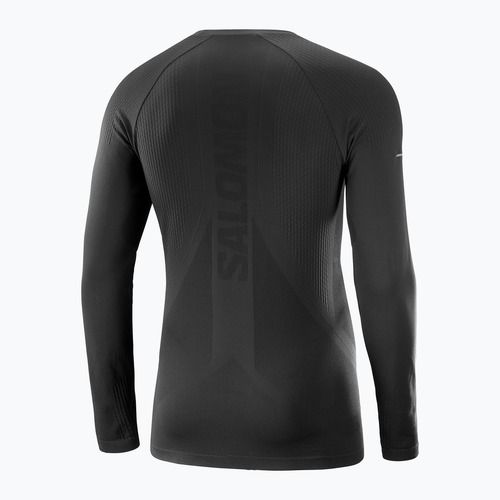 Férfi futó hosszú ujjú Salomon Sense Aero Seamless Tee mély fekete