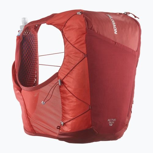 Salomon Active Skin 12 szett futó mellény piros dália/magas kockázatú piros