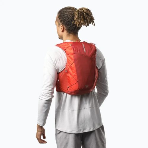 Salomon Active Skin 12 szett futó mellény piros dália/magas kockázatú piros