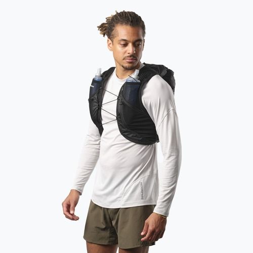 Salomon Active Skin 12 No Flasks futó mellény fekete/metal