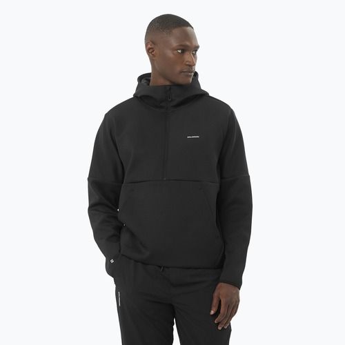 Férfi Salomon SHAKEout Half Zip kapucnis melegítőfelső mélyfekete