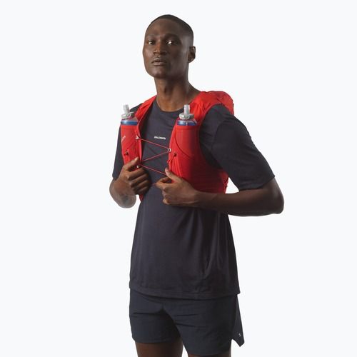 Salomon futó mellény ADV SKIN 12 Set flame scarlet/haude red