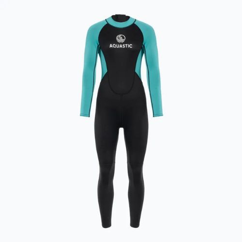 Női úszóruha AQUASTIC Wavey LG WMNS 2 mm fekete/mint