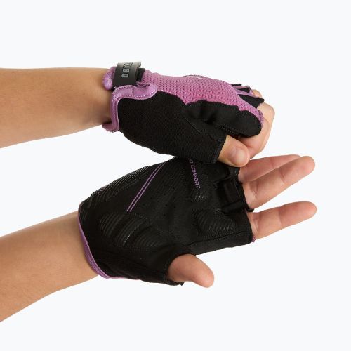 Gyermek kerékpáros kesztyű ATTABO Vito JRG gél ütésálló rózsaszín/fekete